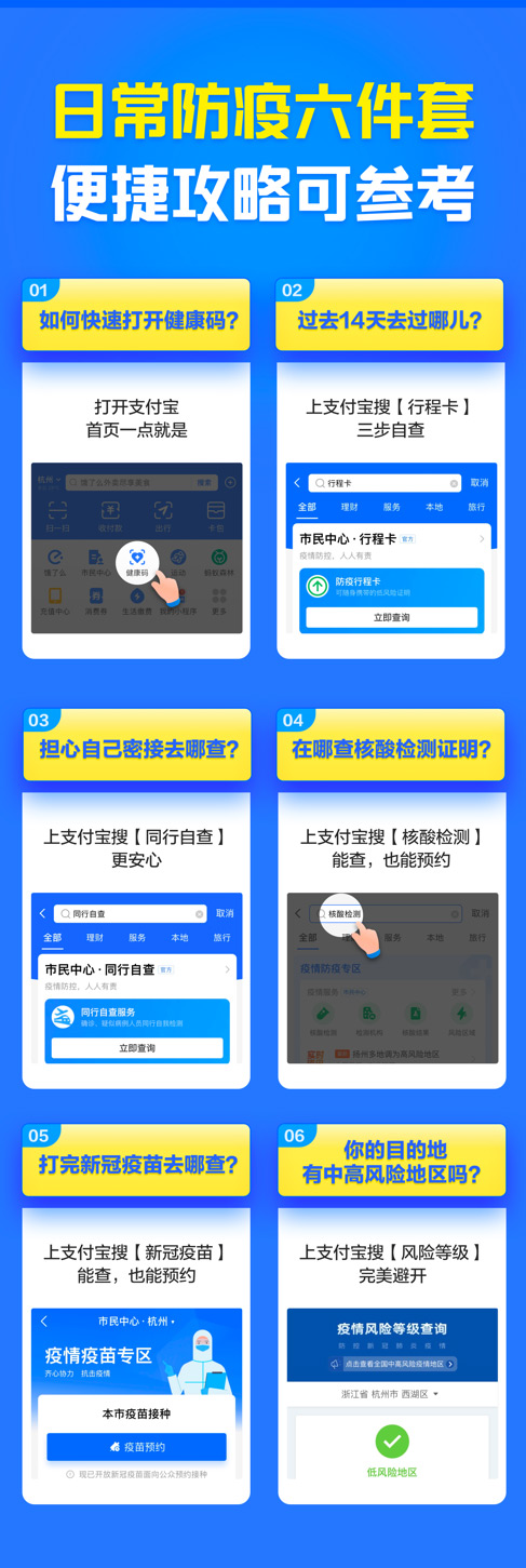 日常“防疫六件套”可一鍵查詢核酸檢測證明！